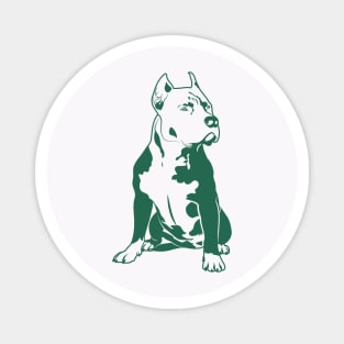 Green Pitbull Lover Design Magnet